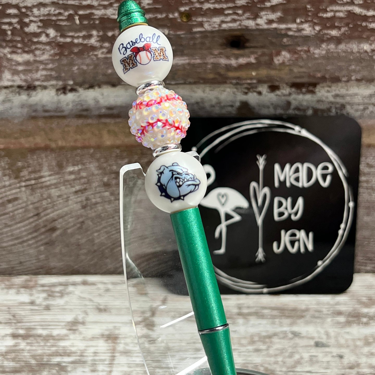 Bulldog Baseball Mom Metal Pen